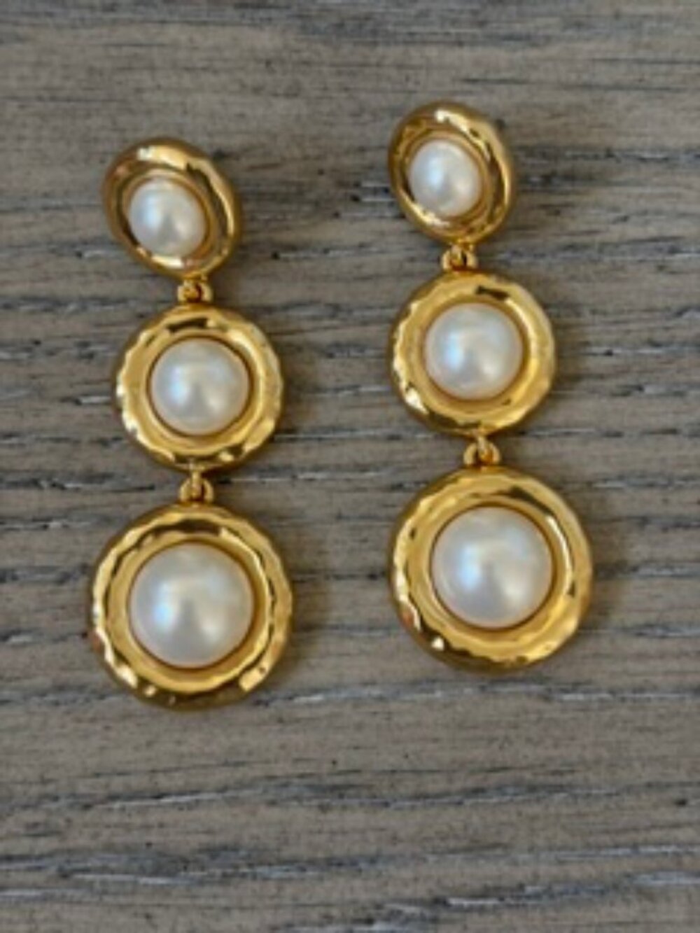 Jcrew Gold and Faux Pearl Drop Earrings
